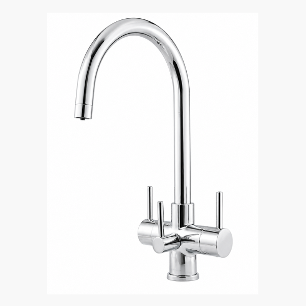 Robinet mitigeur 3 voies Verona 3 leviers design italien et filtre Chrome
