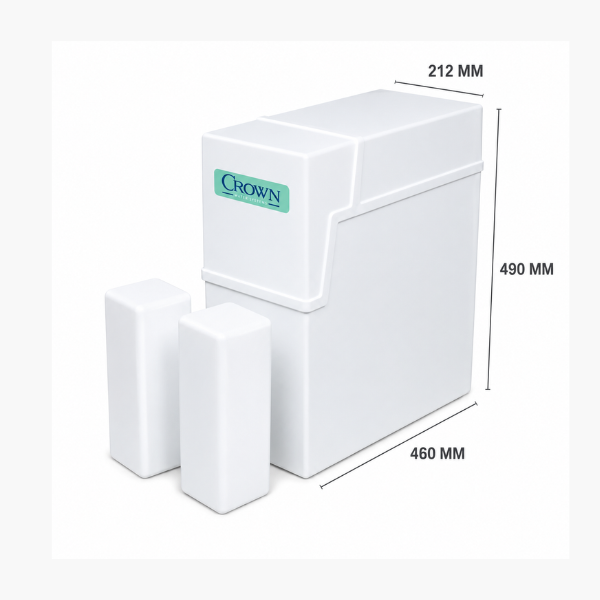 Adoucisseur d'eau non électrique à double réservoir pour sel en bloc Harvey Crown F15-3SLT