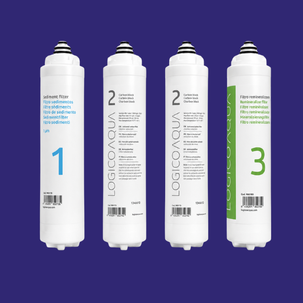 Pack de 6 filtres à changement rapide 5 étapes osmose inverse 6 mois ROCT8