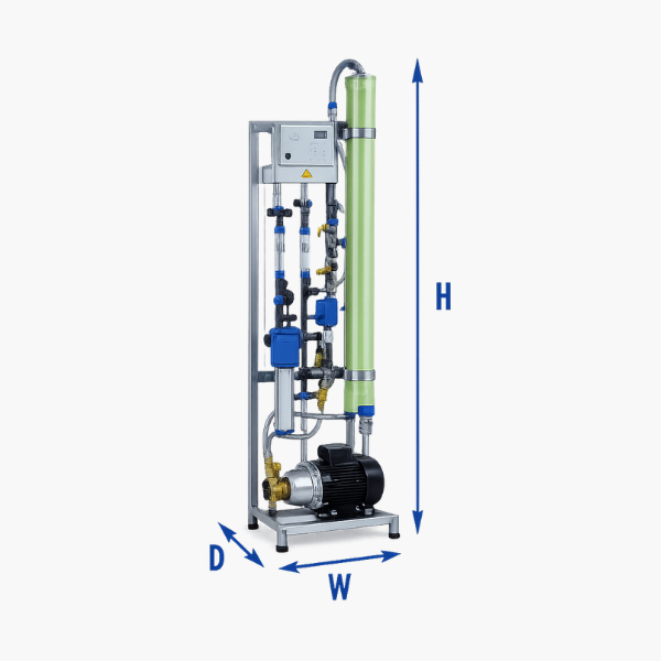 Système d'OI industriel de 500 litres par heure