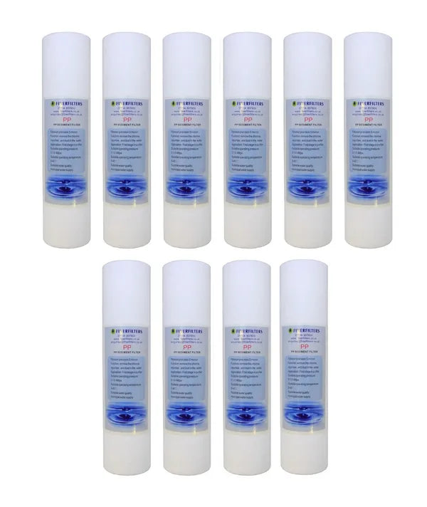 Lot de 10 filtres à sédiments – Cartouche standard en polypropylène 10 pouces 20M