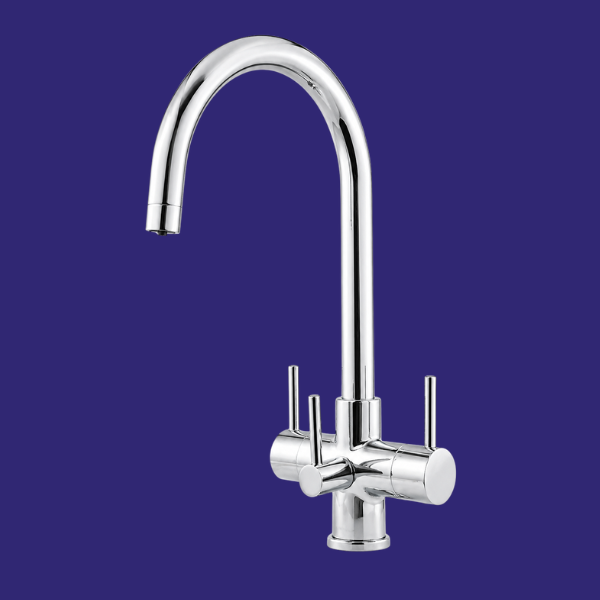 Robinet mitigeur 3 voies Verona 3 leviers design italien et filtre Chrome