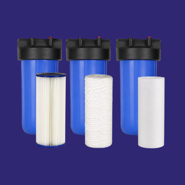 Système de filtration d'eau privée à 3 niveaux (boîtiers et cartouches)