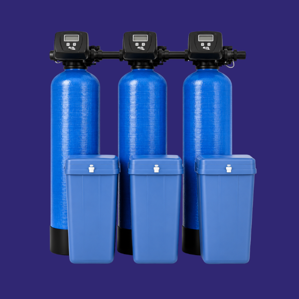 Débit d'adoucisseur d'eau commercial triplex de 700 litres jusqu'à 78 000 litres par heure (3672)