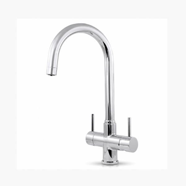 Robinet mitigeur 3 voies et filtre Verona 2 leviers design italien Chrome