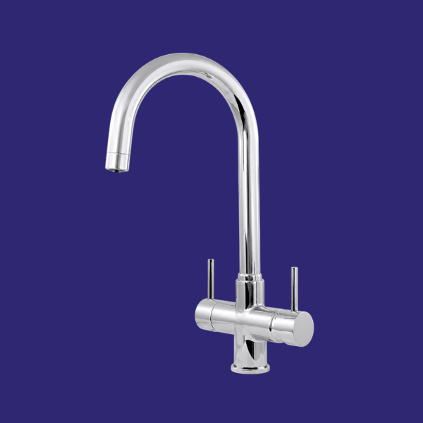 Robinet mitigeur 3 voies et filtre Verona 2 leviers design italien Chrome